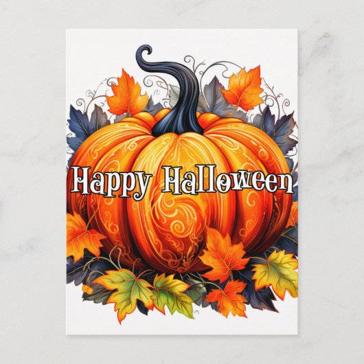 Carte Postale Citrouille récolté en automne fraîchement récolté (Devant)