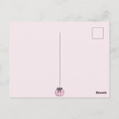 Carte Postale Citrouille rose avec arc noir (Dos)
