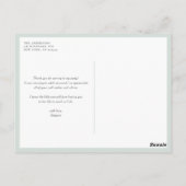 Carte Postale Citrouille rose et verdure Merci d'automne (Dos)