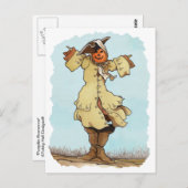 Carte postale citrouille Scarecrow (Devant / Derrière)