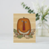 Carte Postale Citrouille souriant (Debout devant)