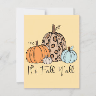Carte Postale Citrouille tendance d'automne Citation “C'est l'