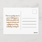 Carte Postale Citrouille Vintage personnalisé Black Casquette Ha (Dos)