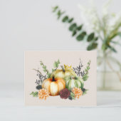 Carte Postale Citrouilles aquarelles (Debout devant)