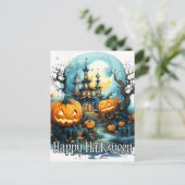 Carte Postale Citrouilles brillants après la lune (Debout devant)