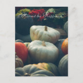 Carte Postale Citrouilles d'automne dans un jardin rustique (Devant)