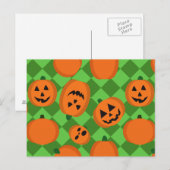 Carte Postale Citrouilles d'Halloween (Devant / Derrière)