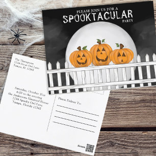 Carte Postale Citrouilles fantaisistes effrayantes de Spooktacul