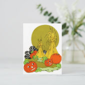 Carte Postale Citrouilles heureuses d'automne (Debout devant)