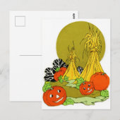 Carte Postale Citrouilles heureuses d'automne (Devant / Derrière)