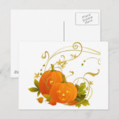 Carte Postale Citrouilles heureux (Devant / Derrière)