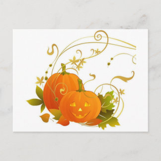 Carte Postale Citrouilles heureux