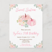 Carte Postale Citrouilles roses Fleurie Douze ans (Devant)