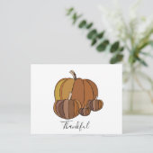 Carte Postale Citrouilles Thanksgiving (Debout devant)