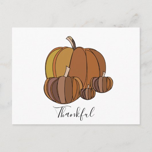 Carte Postale Citrouilles Thanksgiving (Devant)