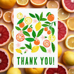 Carte Postale Citrus Célébration Personnalisée Citrons colorés O<br><div class="desc">Carte postale parfaite pour un plaisir merci carte postale! L'art fait main pour vous ! Consultez ma boutique pour trouver les articles correspondants. ENTIÈREMENT PERSONNALISABLE ! Cliquez sur "Personnaliser" ci-dessus pour modifier le texte. Cliquez sur "modifier à l'aide de l'outil de conception" pour ajuster les polices, les couleurs et les...</div>