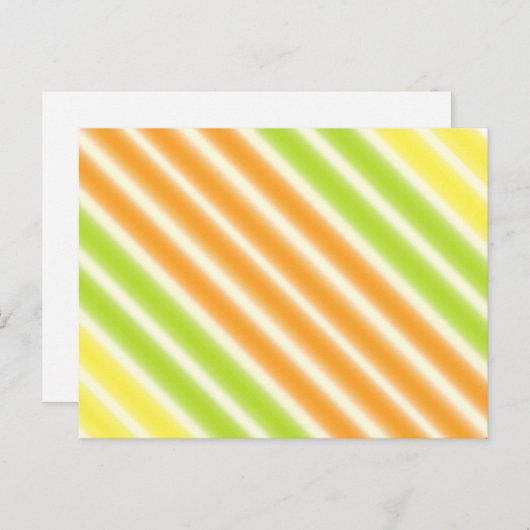 Carte Postale Citrus Citrus Citron Lime Et Orange Stripes (Devant / Derrière)