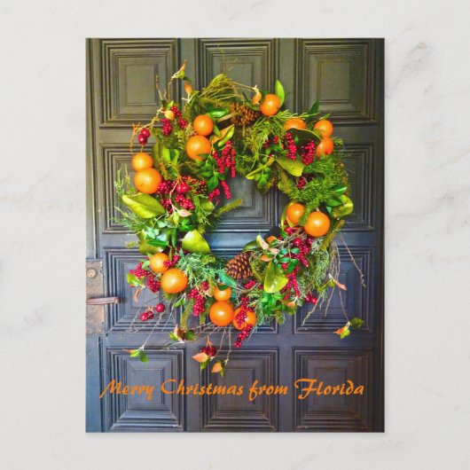 Carte Postale Citrus Gîtes À Thème Wreath Bok Gardens Floride (Devant)