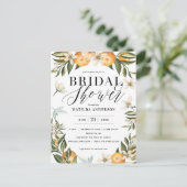 Carte Postale Citrus, oranger + fleur fête de la douche nuptiale (Debout devant)