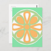 Carte Postale Citrus vert citron (Devant / Derrière)