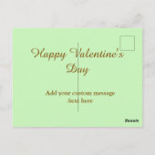 Carte Postale Citrus vert marron joyeuse Saint-Valentin simple (Dos)
