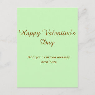 Carte Postale Citrus vert marron joyeuse Saint-Valentin simple