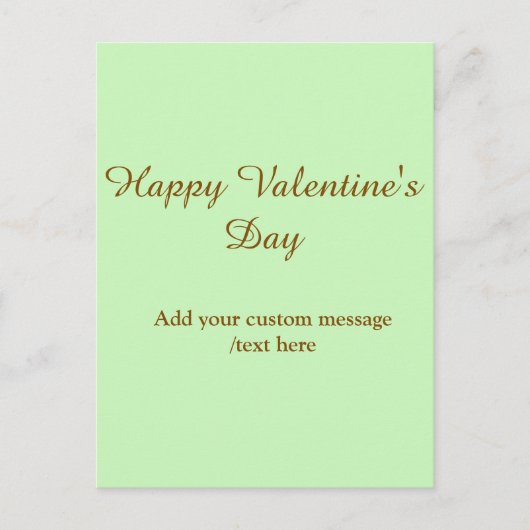 Carte Postale Citrus vert marron joyeuse Saint-Valentin simple (Devant)