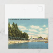 Carte Postale City Beach Pier, Coeur d'Alena, Idaho (Devant / Derrière)