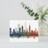 Carte Postale City drawing watercolor art (Debout devant)