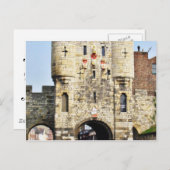 Carte Postale City Gate À York Dans Le North Yorkshire (Devant / Derrière)