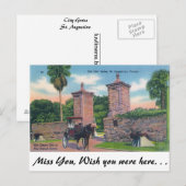 Carte Postale City Gates, St Augustine (Devant / Derrière)