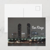 Carte Postale City Harbour Night San Diego Convention Center (Devant / Derrière)