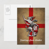 Carte postale City of London Dragon (Devant / Derrière)