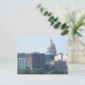 Carte Postale City View et Capitol à Madison, Wisconsin (Debout devant)