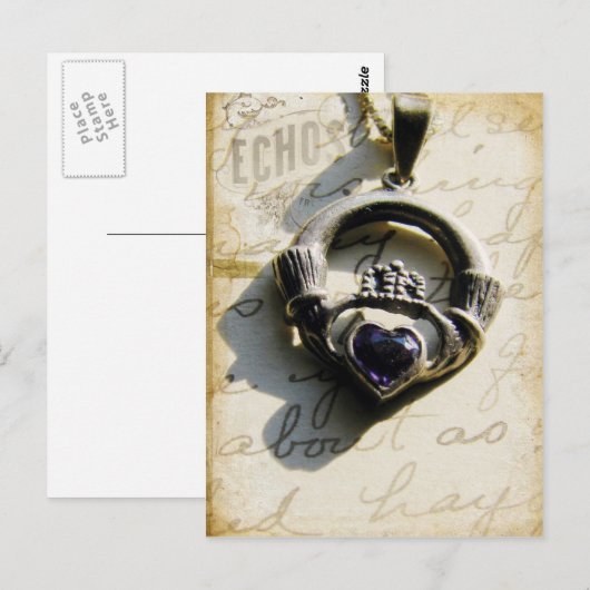 Carte Postale Claddagh (Devant / Derrière)