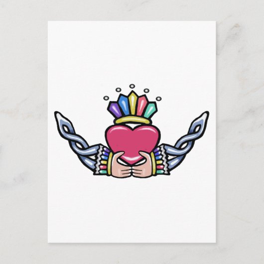 Carte Postale Claddagh #1B avec Trinité (Devant)