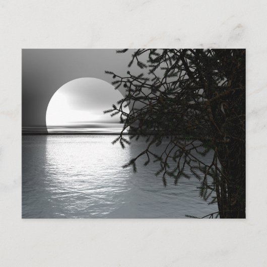 Carte Postale Clair de lune sur l'eau (Devant)
