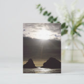 Carte Postale Clair de lune sur les rochers de l'océan Oregon (Debout devant)