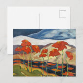 Carte Postale Clair et joyeux, paysage avec des fleurs, (Devant / Derrière)