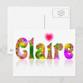 Carte Postale Claire (Devant / Derrière)