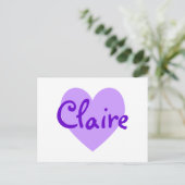 Carte Postale Claire en violet (Debout devant)