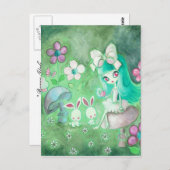 Carte Postale Clairière de lapin (Devant / Derrière)