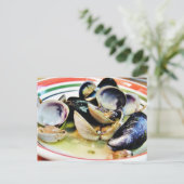 Carte Postale Clams Museaux Coquillages Aliments (Debout devant)