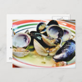 Carte Postale Clams Museaux Coquillages Aliments (Devant / Derrière)