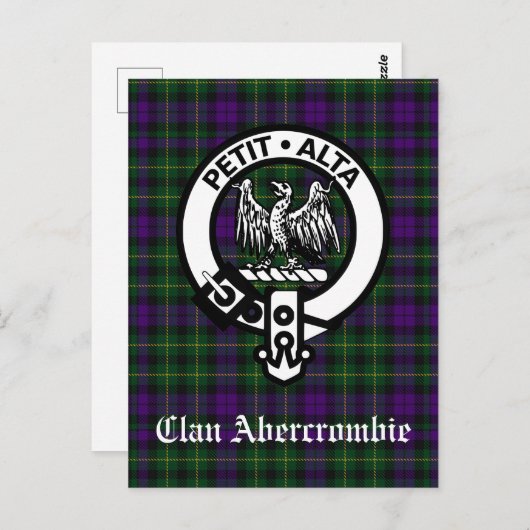 Carte Postale Clan Abercrombie Crest Badge & Tartan (Devant / Derrière)