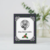 Carte Postale Clan Abercrombie Crest Badge & Tartan Holiday (Debout devant)