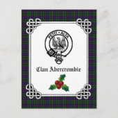 Carte Postale Clan Abercrombie Crest Badge & Tartan Holiday (Devant)