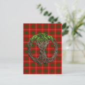 Carte Postale Clan Bruce Tartan Et Celtic Tree Of Life (Debout devant)