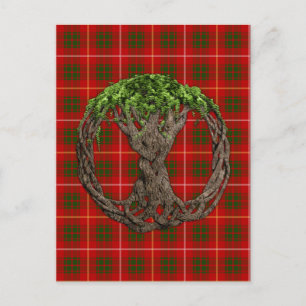 Carte Postale Clan Bruce Tartan Et Celtic Tree Of Life