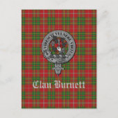 Carte Postale Clan Burnett Crest Badge & Tartan (Devant)